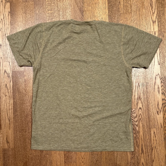 Duckworth Vapor Wool Lyocell Blend Made in USA Coyote Khaki T Shirt Mens Large - Picture 2 of 9